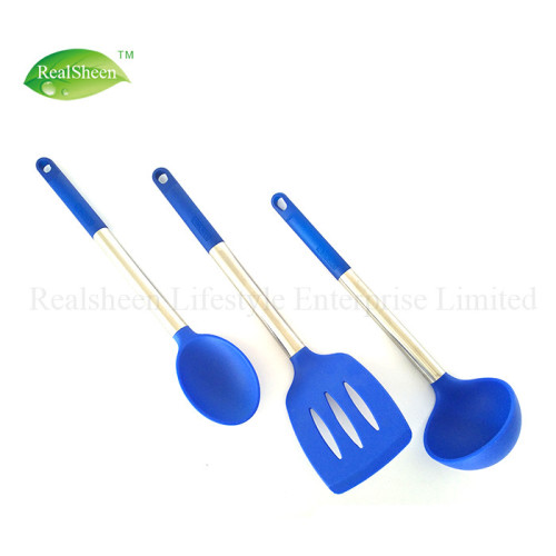 Utensilios de cocina de silicona con mango suave de nuevo diseño