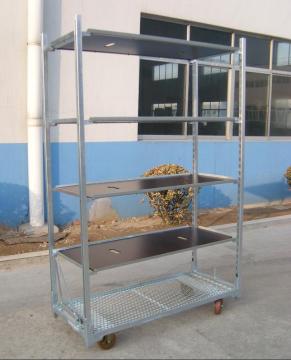 Metal Flower Rack Display Cart for Greenhouse