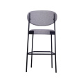 Modern Stainless Steel Bar Chair with Fabric Seat