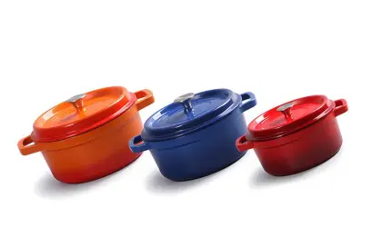 Cooking Pot: Casserole, Non-Stick Porridge, Enamelled Cast Iron Dutch Oven for Stew