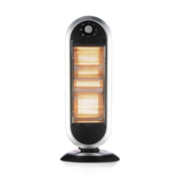 Portable Round 3 Element Stufa Allogena Electric Halogen Beam Heater - New Design