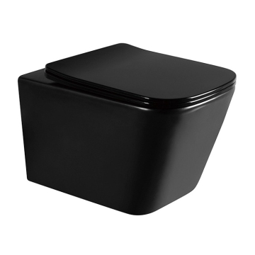 Europäische moderne matte schwarze Keramikwand Hung Toilette - CE Cupc Watermark zertifizierter WC für Badezimmer Sanitärware