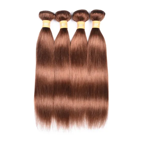 Wholesale Unprocessed Human Hair bundles Brown Color 30# Indian Human Hair Bundles