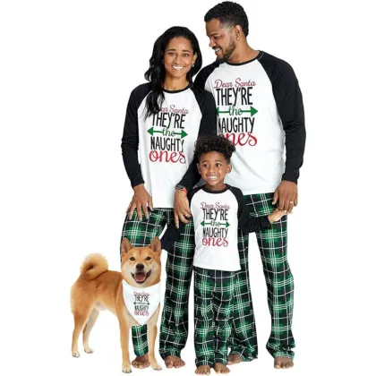 Wholesale Family Christmas Pajamas: Black Cotton Bear Print with OEM&ODM