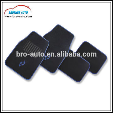 2015 hot sell universal size RUBBER 4PCS black auto carpet mat with logo