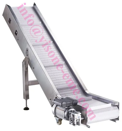 Food grade Output Conveyor / Take away Chain Conveyor by Chinese manufacture