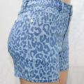 Fashion Print Blue Damen Denim Shorts