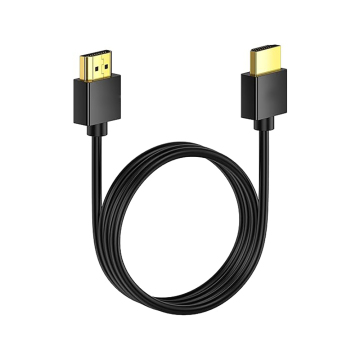 Schlankes HDMI-Kabel mit niedrigem Profil, vergoldet 4K