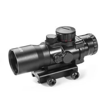 LUGER Adjustable 3.5x30 Scope: Red/Green Illuminated Reticle Hunting Optic