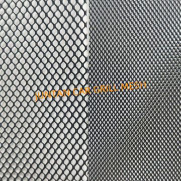 Rhombic Hole 6x12mm Black Aluminum Alloy Automotive Grille