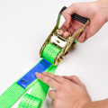 1.5" 3T 38mm Plastic Handle Buckle Cargo Tensioner Lashing Ratchet Straps With 1.5 Inch Double J Hooks