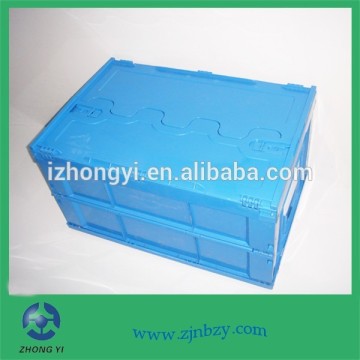 Plastic Folding Moving Crate with Lid