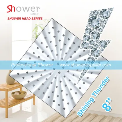 SH-1200 Glorious Chrome Plastic Square Thunder Stormy Hand Shower Head