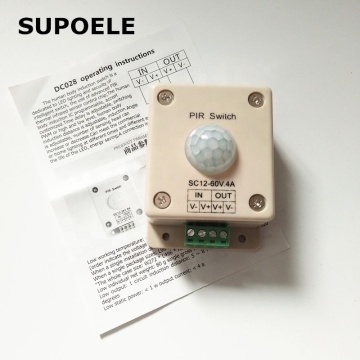 DC028 DC12V-60V 4A PIR-Infrarotbewegungssensor-Lichtschalter