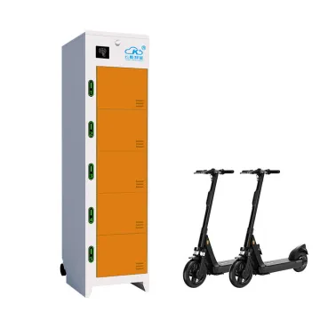 Upward-maintenance Orange 5 Slots Battery Swapping Station