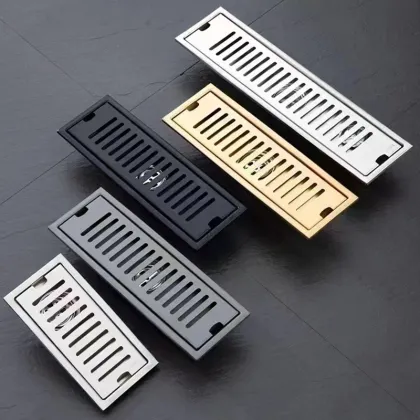 Bathroom Kitchen Tile Insert Anti-Odor Linear Floor Drain