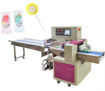 Máquina horizontal de empaquetado de palo para caramelos para leche para caramelos de flujo único empaquetado
