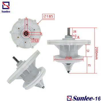 Washing machine gearbox 30mm shaft square