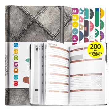 Giao hàng nhanh chóng đẹp trai Denim Cover Agenda Sách kế hoạch: Sổ ghi chép cuối cùng của bạn để viết kế hoạch hàng ngày