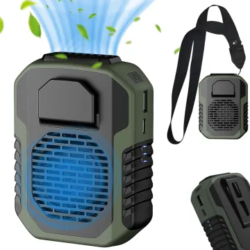 Portable Waist Fan with 6000mAh Battery: Hands-Free Wearable Neck Fan for Hiking and Camping