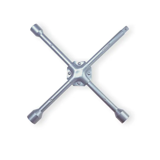 Universal 4-Way Auto Repair Wheel Wrench for Silver Powder Coated Rims