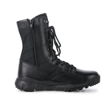 Mens Factory Fashion Leather Tactical Combat Boots - Brown Sale