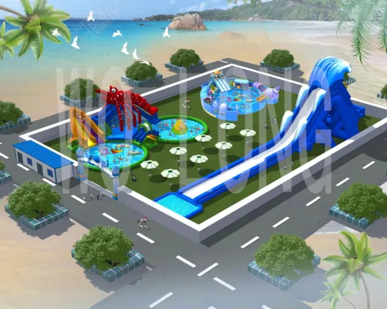 Outdoor adult inflatable water park