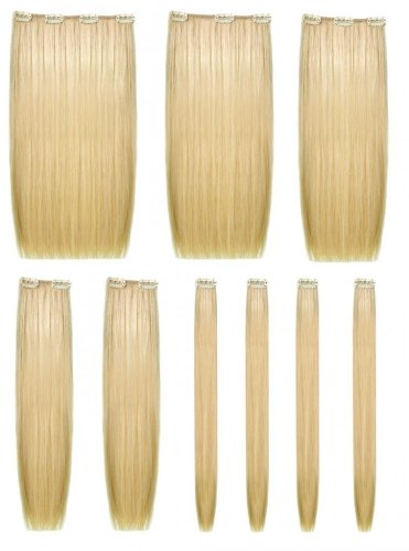 Hair Extensions 100% 5A Brazilian Virgin Hair Clips in Hair Weft