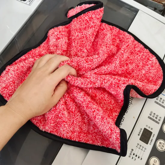40x40cm Car Wash Microfiber Towel Drying Washing Soft Polishing Double Plush Cleaning Drying Cloth Super Absorbent Plush Cloths