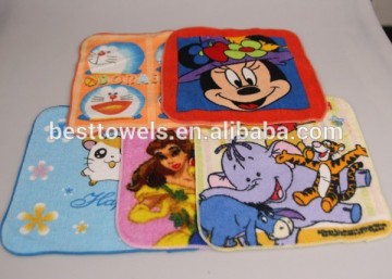 100% cotton children velour reactive printing hand towel
