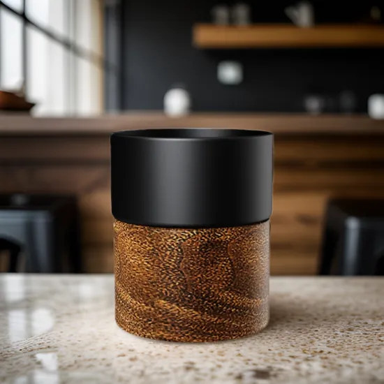 Coffee Custom Logo Mug with Wood Bottom and Magnetic Design