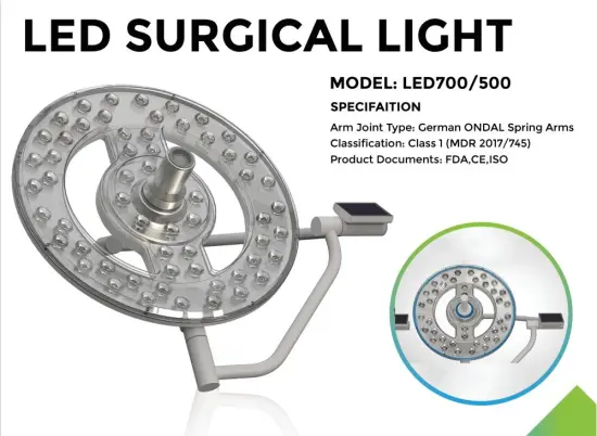 Portable Shadowless LED Surgical Lamp for Mobile Operation Rooms