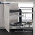 Wooden Kitchen Cabinet Blind Corner Soft-Close Magic Organizer