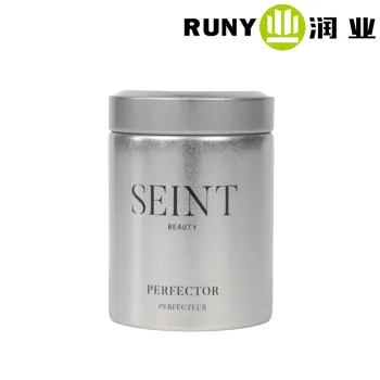 Round frosted powder iron can