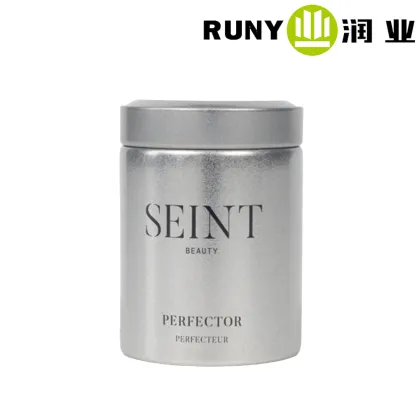 Round frosted powder iron can