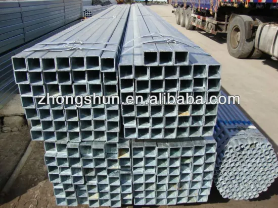 galvanized square pipe--tube/tubing/steel tube/steel pipe/welded tube/line pipe /pipe