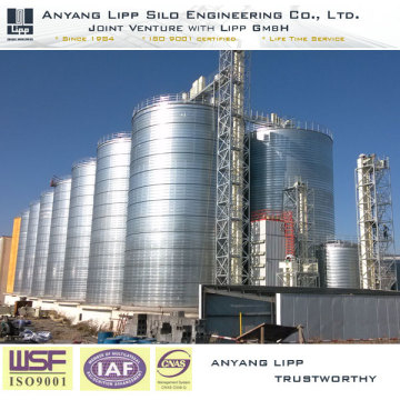 Silo di conservazione delle materie prime per distilleria di liquori d'orzo