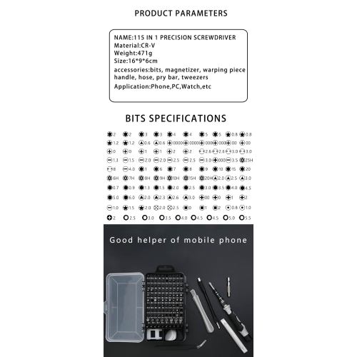 Repair Kit Tools Precision Screw Driver Tool