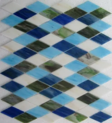 Diamond & Harlequin Glass Mosaic