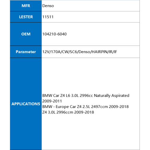 Denso BMW Araba Parçaları 11511