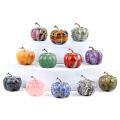 Sodalite 20MM Pumpkin Oranment for Home Office Decor Handmade Craved Vegetables fruits Stone Gifts