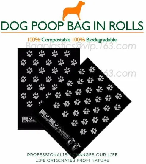 biodegradable cornstarch dog poop bag, clean bag for pet, cornstarch pet poop bag