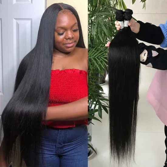 Natural color silk straight free samples vrigin hair