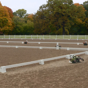 標準の馬場馬術アリーナレイアウト