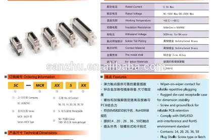MCR Series servo connector