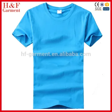 Quick dry custom size blue plain men t shirt