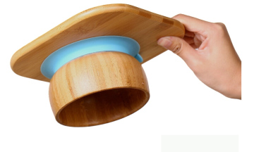 LFGB SGS FDA Color Silicon Kid Bamboo Bowl Utensil Family Kitchenware Tableware Set