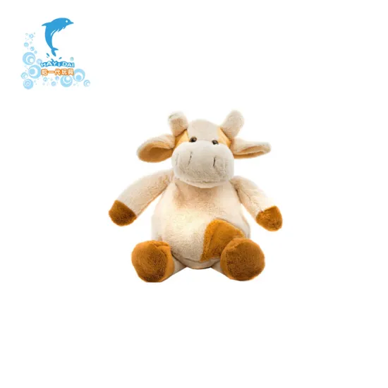Wholesale custom happy sitting plush stuffed animal milk cow toys
