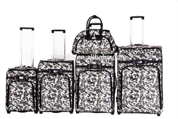 PU LEATHER LUGGAGE TROLLEY BAG