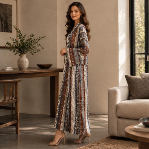 Daab ubaxeedka Lyocell Linen Furan Abaya
